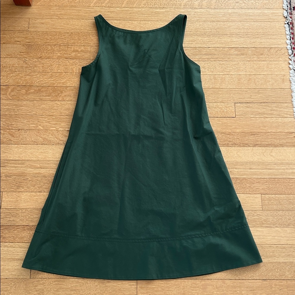 Theory Dark Green Mini Dress sleeveless minimalist size 4 vintage 2000s